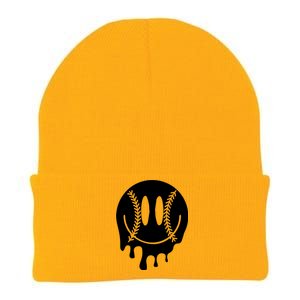 Baseball Smiley Retro Knit Cap Winter Beanie