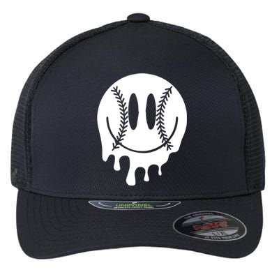 Baseball Smiley Retro Flexfit Unipanel Trucker Cap