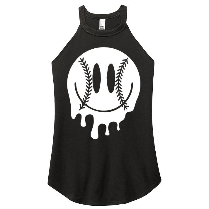 Baseball Smiley Retro Women's Perfect Tri Rocker Tank