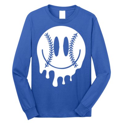 Baseball Smiley Retro Long Sleeve Shirt