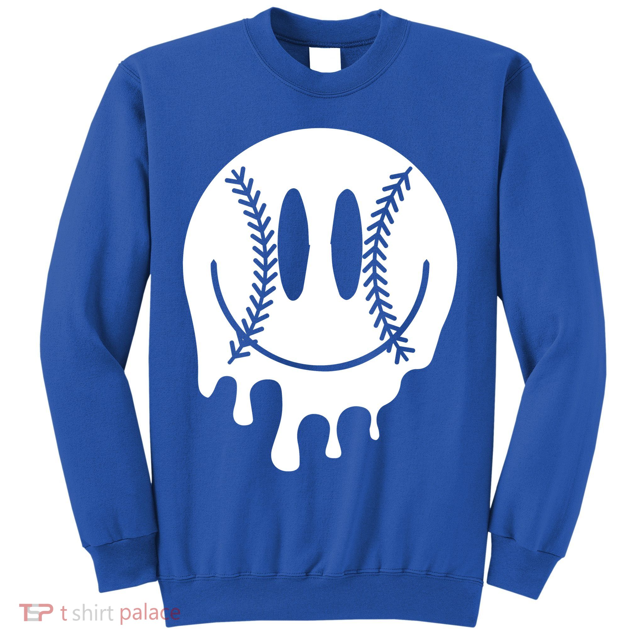 Baseball Smiley Retro Sweatshirt