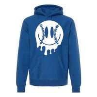 Baseball Smiley Retro Premium Hoodie