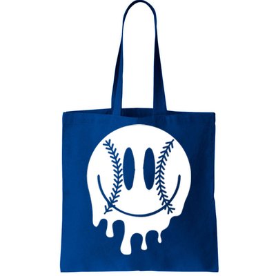 Baseball Smiley Retro Tote Bag