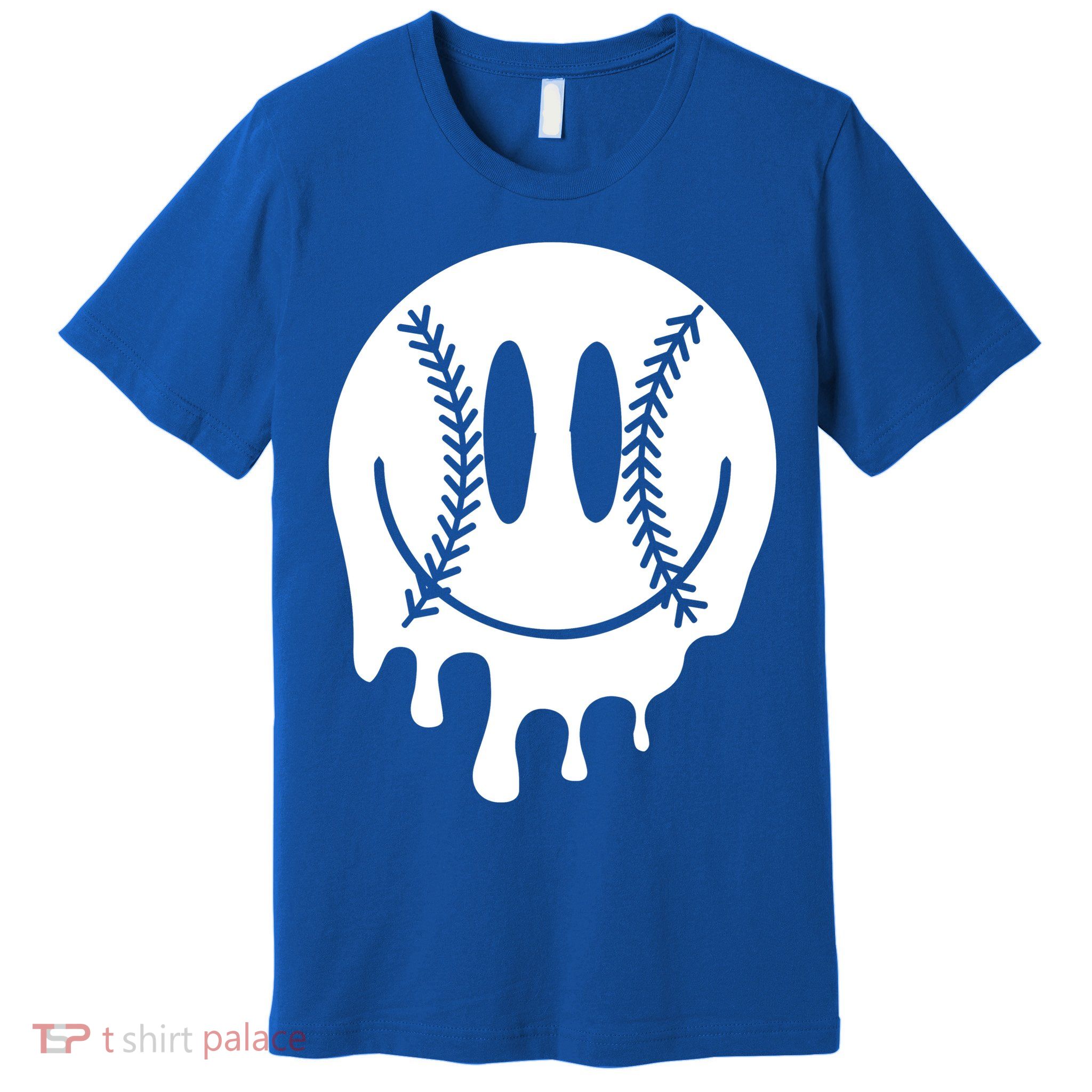 Baseball Smiley Retro Premium T-Shirt