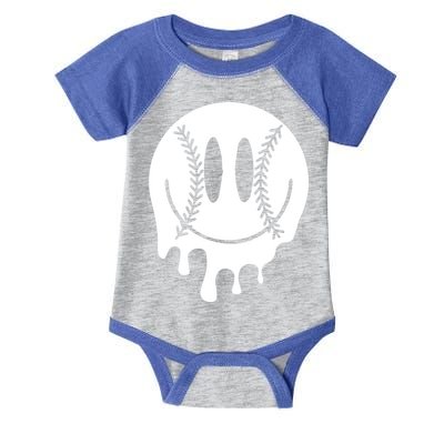 Baseball Smiley Retro Infant Baby Jersey Bodysuit