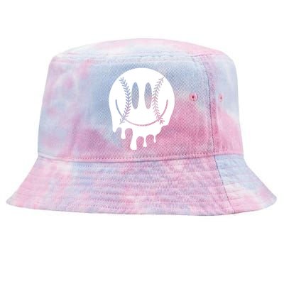 Baseball Smiley Retro Tie-Dyed Bucket Hat