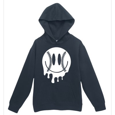 Baseball Smiley Retro Urban Pullover Hoodie