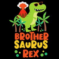Brother Saurus Rex Dinosaur Dino Cooling Performance Crew T-Shirt