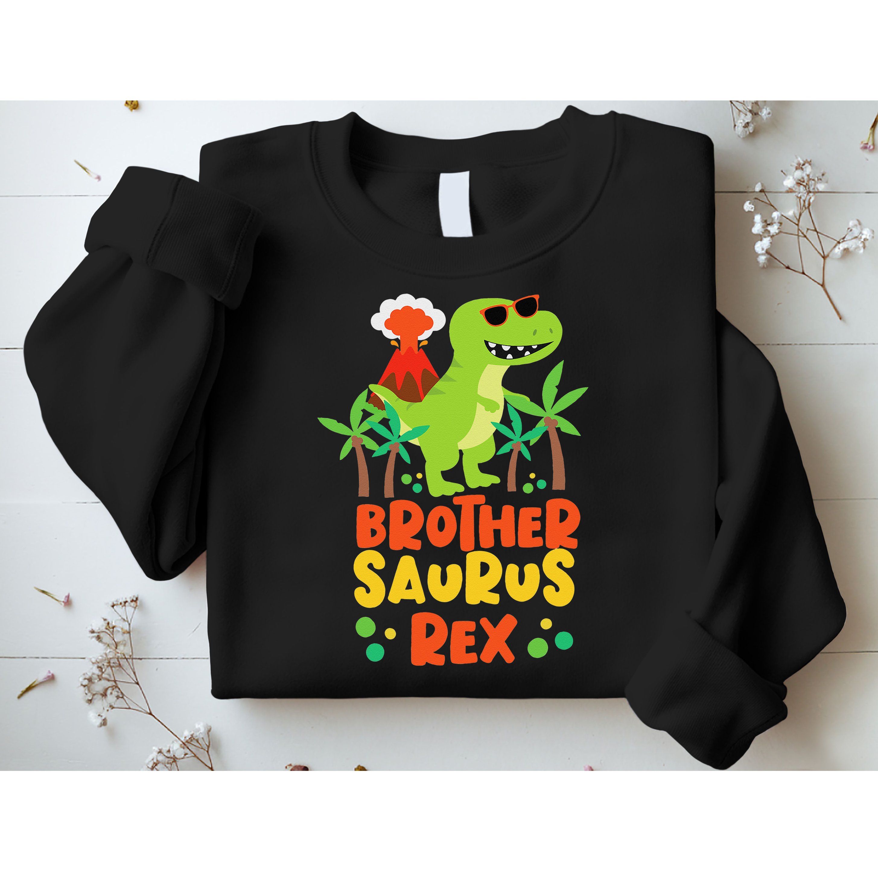Brother Saurus Rex Dinosaur Dino Sweatshirt
