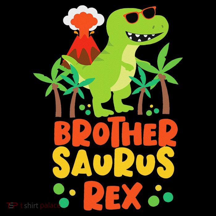 Brother Saurus Rex Dinosaur Dino Button