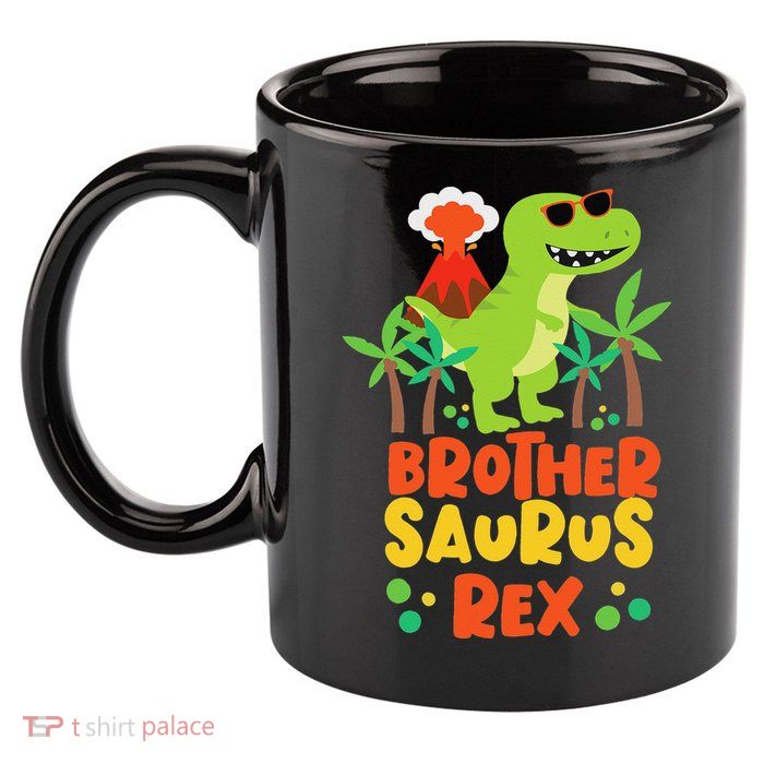 Brother Saurus Rex Dinosaur Dino 11oz C Handle Ceramic Mug