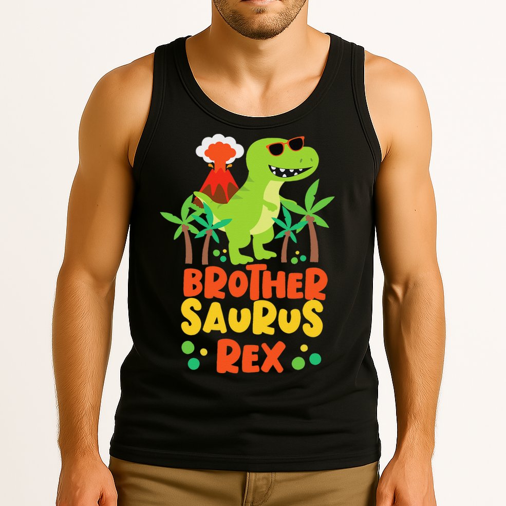 Brother Saurus Rex Dinosaur Dino Tank Top