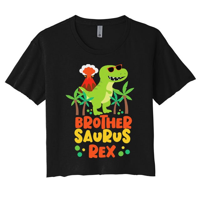 Brother Saurus Rex Dinosaur Dino Crop Top