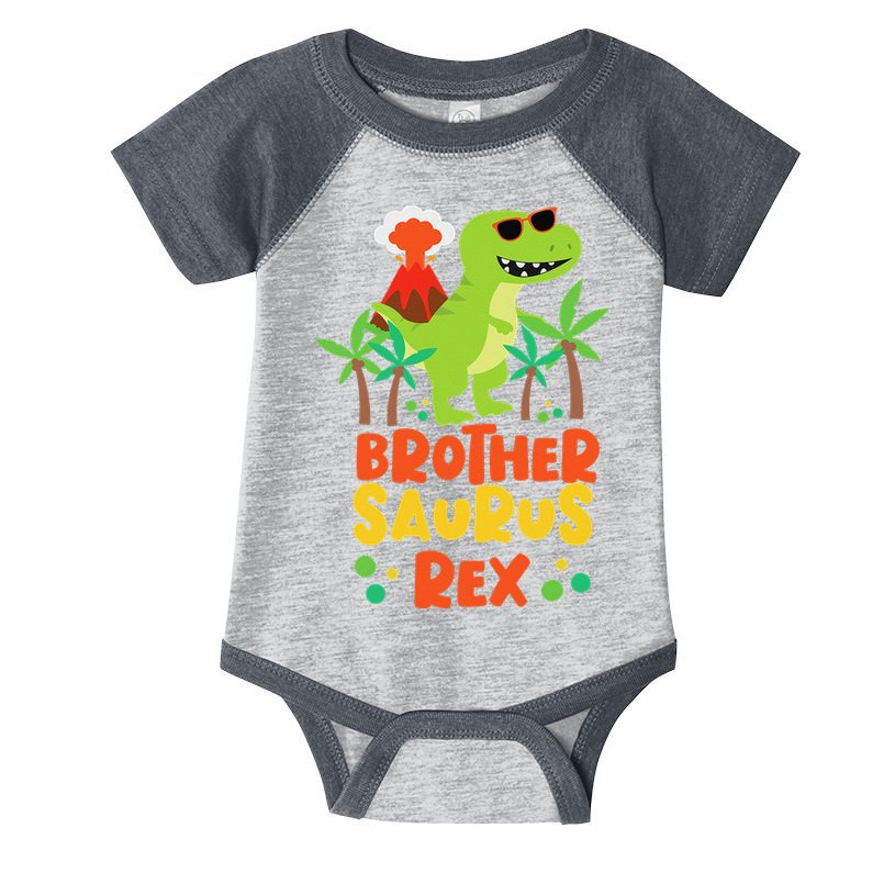 Brother Saurus Rex Dinosaur Dino Infant Baby Jersey Bodysuit