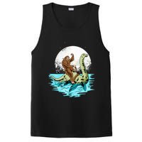 Bigfoot Sasquatch Riding The Hole Ness Monster Funny PosiCharge Competitor Tank