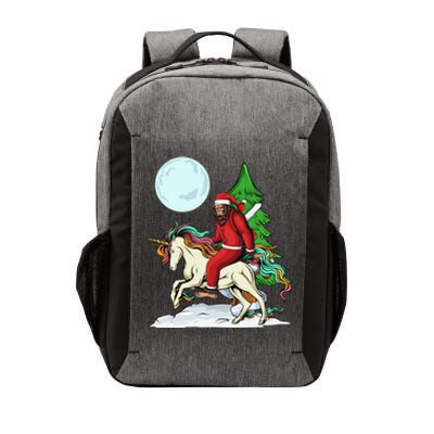 Bigfoot Santa Riding Unicorn Tree Lights Happy Christmas Gift Vector Backpack