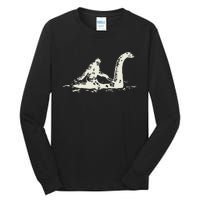 Bigfoot Sasquatch Riding The Loch Ness Monster FunnyShort Sleeve Tall Long Sleeve T-Shirt