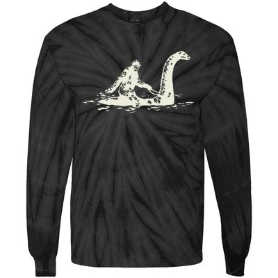 Bigfoot Sasquatch Riding The Loch Ness Monster FunnyShort Sleeve Tie-Dye Long Sleeve Shirt