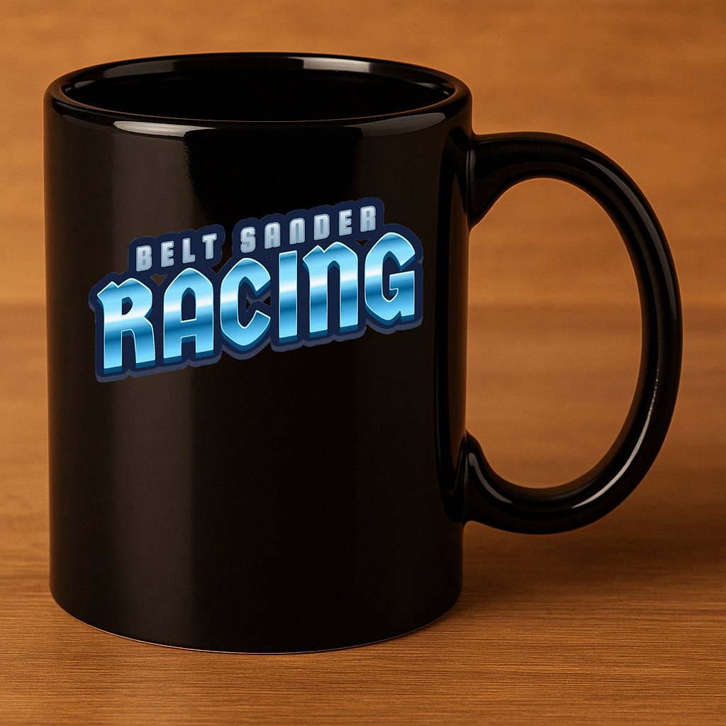 Belt Sander Racer 11oz C Handle Ceramic Mug