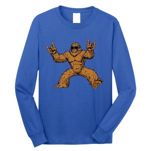 Bigfoot Sasquatch Rock On Long Sleeve Shirt