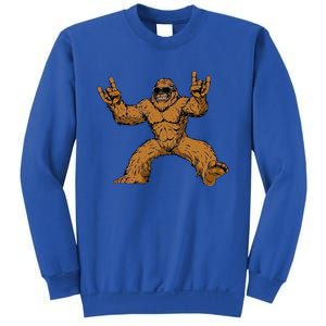 Bigfoot Sasquatch Rock On Sweatshirt