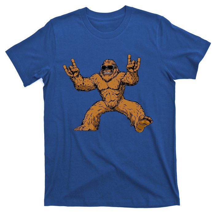 Bigfoot Sasquatch Rock On T-Shirt