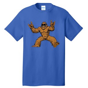 Bigfoot Sasquatch Rock On Tall T-Shirt