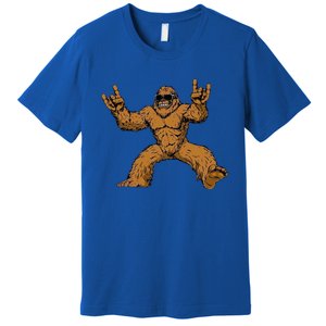 Bigfoot Sasquatch Rock On Premium T-Shirt