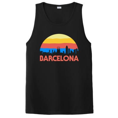 Barcelona Spain Retro Tourism Cool Gift PosiCharge Competitor Tank