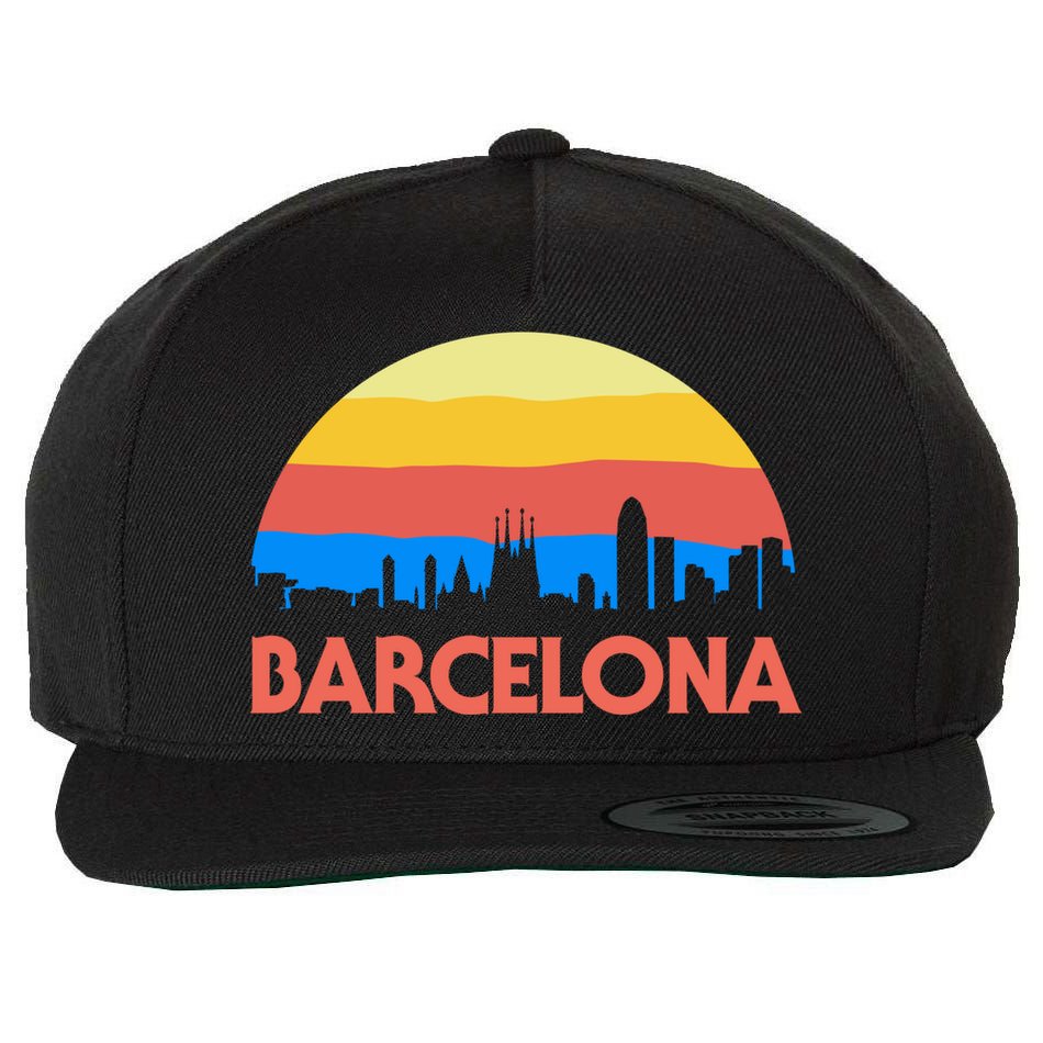 Barcelona Spain Retro Tourism Cool Gift Wool Snapback Cap