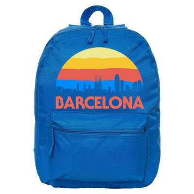 Barcelona Spain Retro Tourism Cool Gift 16 in Basic Backpack