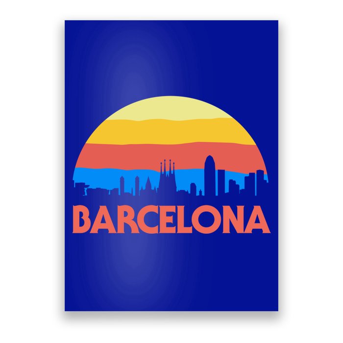 Barcelona Spain Retro Tourism Cool Gift Poster