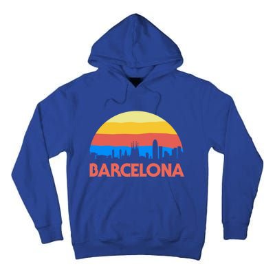 Barcelona Spain Retro Tourism Cool Gift Tall Hoodie