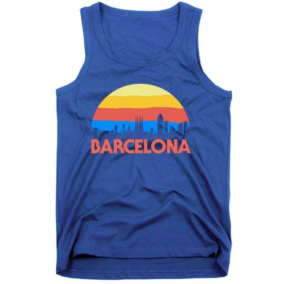 Barcelona Spain Retro Tourism Cool Gift Tank Top