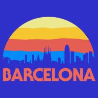Barcelona Spain Retro Tourism Cool Gift Toddler Long Sleeve Shirt