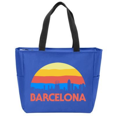 Barcelona Spain Retro Tourism Cool Gift Zip Tote Bag