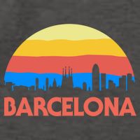 Barcelona Spain Retro Tourism Cool Gift Vector Backpack