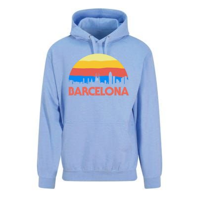 Barcelona Spain Retro Tourism Cool Gift Unisex Surf Hoodie