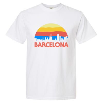 Barcelona Spain Retro Tourism Cool Gift Garment-Dyed Heavyweight T-Shirt