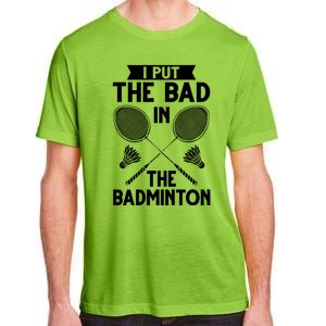 Badminton Shuttlecock Racket Birdie Player Cute Gift Adult ChromaSoft Performance T-Shirt