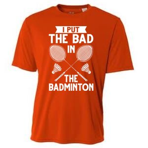 Badminton Shuttlecock Racket Birdie Player Cute Gift Cooling Performance Crew T-Shirt