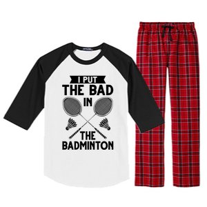 Badminton Shuttlecock Racket Birdie Player Cute Gift Raglan Sleeve Pajama Set