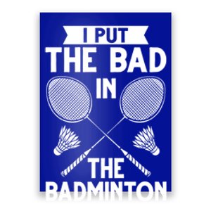 Badminton Shuttlecock Racket Birdie Player Cute Gift Poster