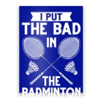 Badminton Shuttlecock Racket Birdie Player Cute Gift Poster