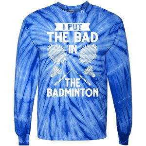 Badminton Shuttlecock Racket Birdie Player Cute Gift Tie-Dye Long Sleeve Shirt