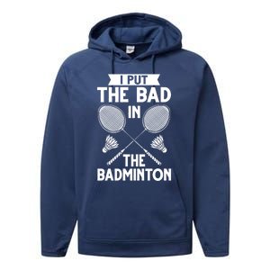 Badminton Shuttlecock Racket Birdie Player Cute Gift Performance Fleece Hoodie