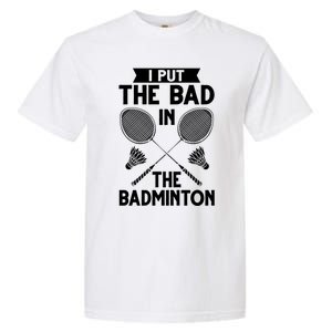 Badminton Shuttlecock Racket Birdie Player Cute Gift Garment-Dyed Heavyweight T-Shirt