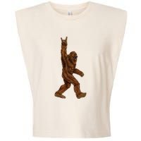 Bigfoot Sasquatch Rock and Roll Sunglasses Rock On Garment-Dyed Women's Muscle Tee