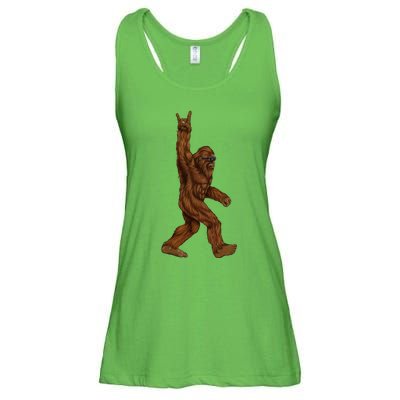 Bigfoot Sasquatch Rock and Roll Sunglasses Rock On Ladies Essential Flowy Tank