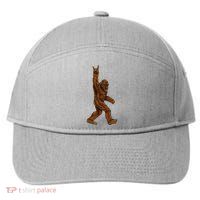 Bigfoot Sasquatch Rock and Roll Sunglasses Rock On 7-Panel Snapback Hat